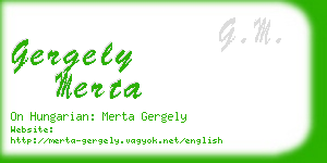 gergely merta business card